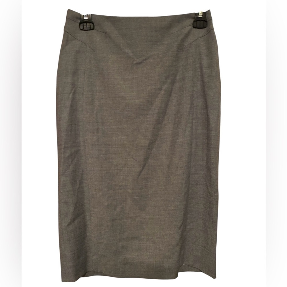 NWT WHITE HOUSE BLACK MARKET WOOL BLEND GRAY PENCIL SKIRT SIZE 0